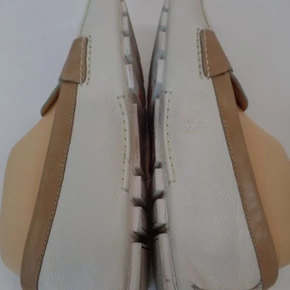 Cole Haan Air White & Tan Leather Slip on Driving Loafers Shoes Sz 9 #D39386 - Picture 16 of 16